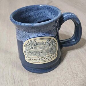 Deneen Pottery Handthrown Blue Mug 2013 Captains Manor Falmouth Ma
